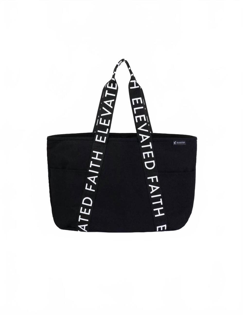 NEW ELEVATED FAITH women's large everyday tote in black